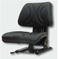 Black PVC seat with mechanical suspension 5-position inclination