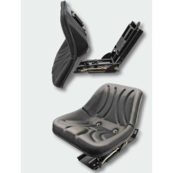 Sedile pieghevole a Culla in PVC Nero con molleggio meccanico Obliquo
