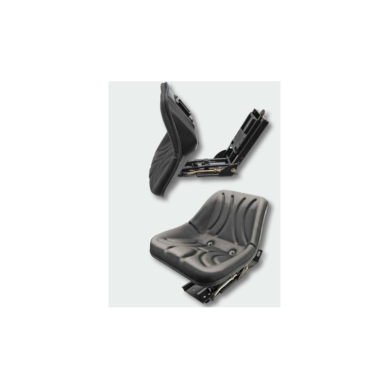 Sedile pieghevole a Culla in PVC Nero con molleggio meccanico Obliquo Sedile pieghevole a Culla in PVC Nero con molleggio meccanico Obliquo