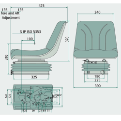 Sedile a Culla in PVC con molleggio meccanico