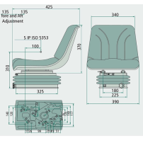 PVC Cradle Seat with Mechanical Suspension