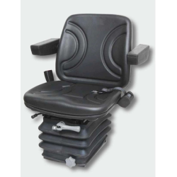 PVC seat with mechanical suspension Black