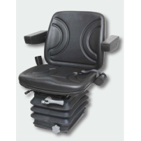 Sedile in PVC con molleggio Meccanico Nero