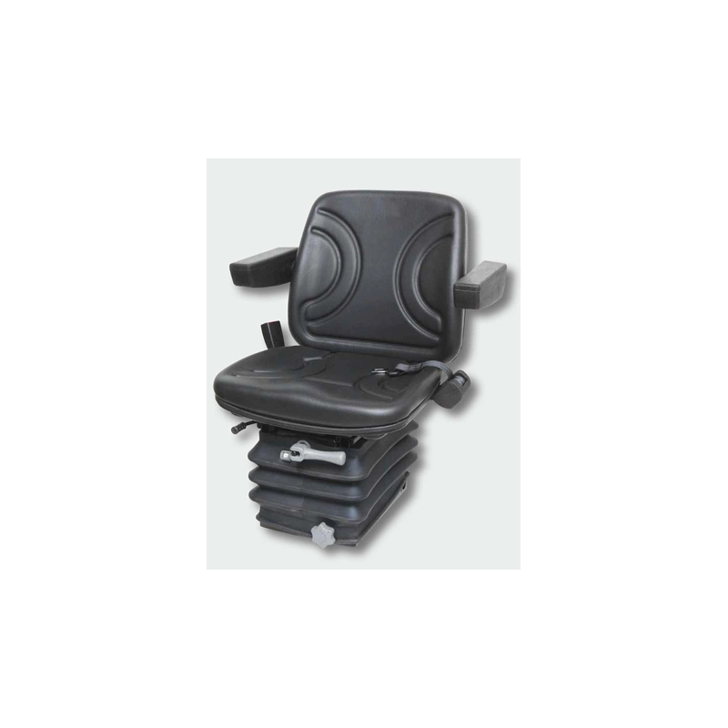 PVC seat with mechanical suspension Black PVC seat with mechanical suspension Black
