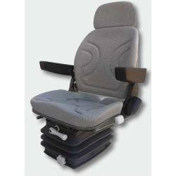 PVC seat with mechanical suspension Grey