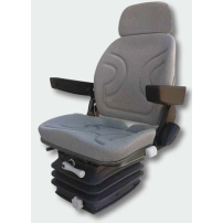 Sedile in PVC con molleggio Meccanico Grigio