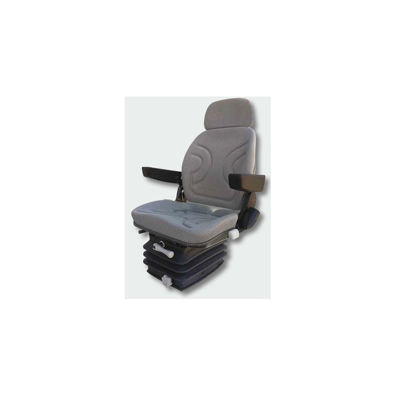 PVC seat with mechanical suspension Grey PVC seat with mechanical suspension Grey