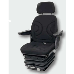 Fabric seat with black mechanical suspension