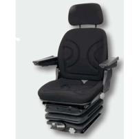 Fabric seat with black mechanical suspension