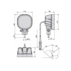 LED Work Light Spot 10/30V 2000 Lumen