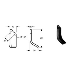 Hoes for BCS 735 Rotary Tiller