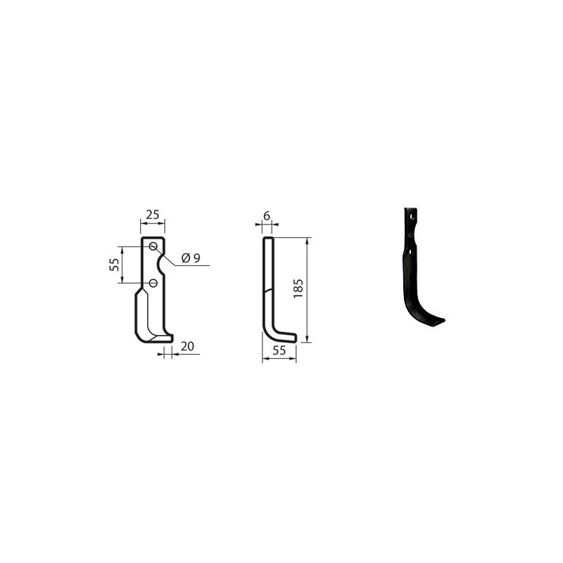 Zappette per Fresa BCS 715 Lungo tipo America