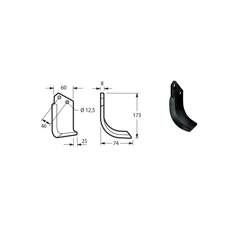 Hoes for BCS 745 Sicilia AR/EL Rotary Cutters Hoes for BCS 745 Sicilia AR/EL Rotary Cutters