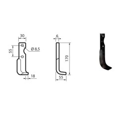 Hoes for BCS 20 Corta AR/EL Rotary Tiller