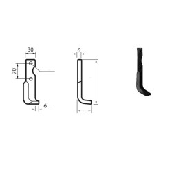 Hoes for Breviglieri MM Bietole cutters
