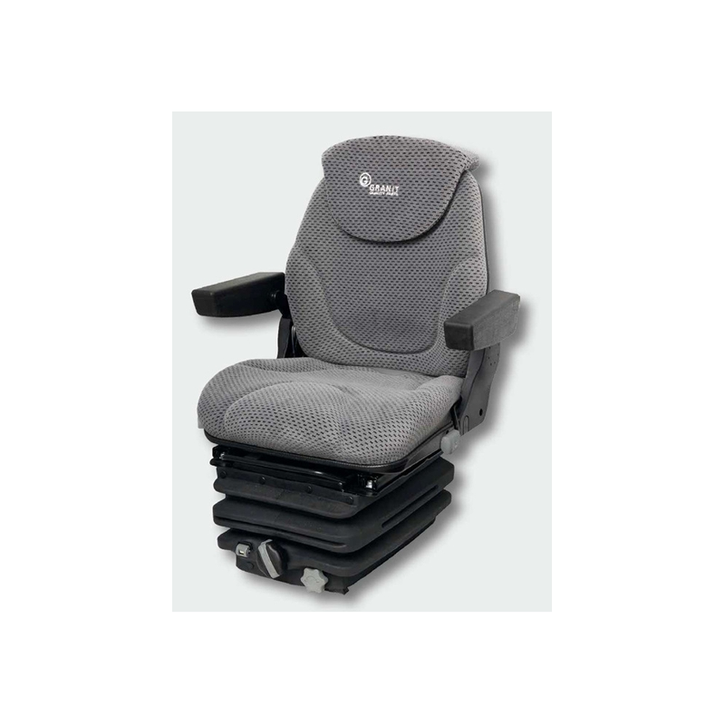 Sedile in Tessuto Grigio con molleggio meccanico a pantografo Sedile in Tessuto Grigio con molleggio meccanico a pantografo