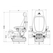 Actimo Evolution 24V seat, for excavator G1294602 Grammer