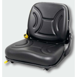 PVC seat with mechanical suspension Black